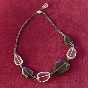 Elegant Black and Clear Necklace